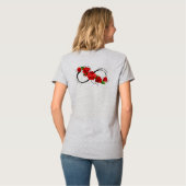 Love Beer & Infinity Rozen T-shirt voor koppels (Achterkant volledig)
