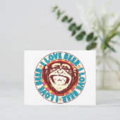 Love Beer Monkey Briefkaart (Staand voorkant)