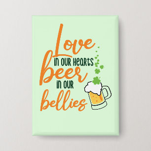 Love & Beer St. Patrick's Day Fun-61146 Hoodie Button
