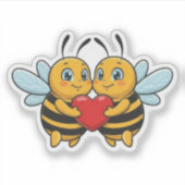 Love Bees Valentine Sticker (Voorkant)