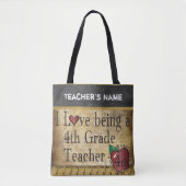 Love Being a 4th Grade Teacher | DIY Name Tote Bag (Voorkant)