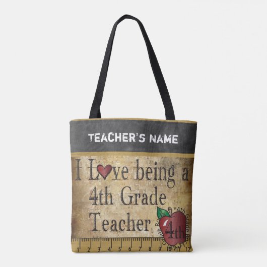 Love Being a 4th Grade Teacher | DIY Name Tote Bag (Achterkant)