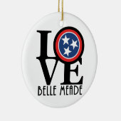 LOVE Belle Meade Tennessee Keramisch Ornament (Rechts)