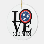 LOVE Belle Meade Tennessee Keramisch Ornament (Links)
