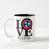 LOVE Bellevue Tennessee 11oz Tweekleurige Koffiemok (Links)