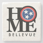 LOVE Bellevue Tennessee Stenen Onderzetter (Voorkant)