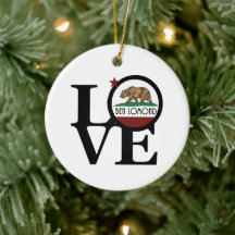 LOVE Ben Lomond California Ceramic Ornament