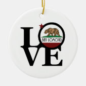 LOVE Ben Lomond California Ceramic Ornament (Voorkant)