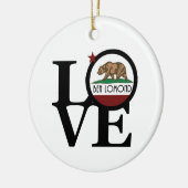 LOVE Ben Lomond California Ceramic Ornament (Links)