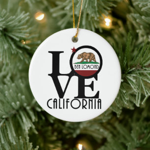 LOVE Ben Lomond California Keramisch Ornament