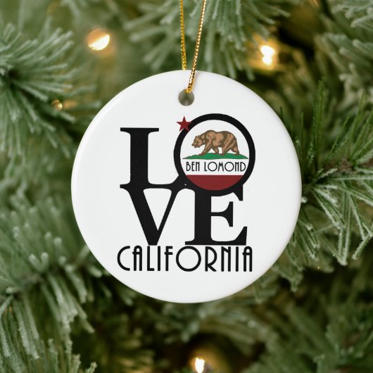 LOVE Ben Lomond California Keramisch Ornament (Boom)