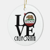 LOVE Ben Lomond California Keramisch Ornament (Links)