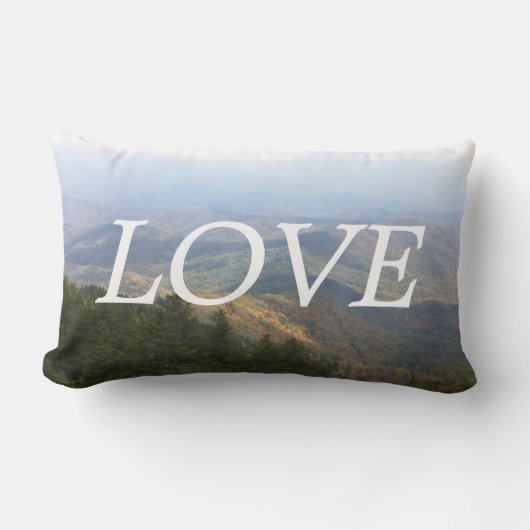 lOVE bergzicht inspiratiekussen Kussen (Voorkant)