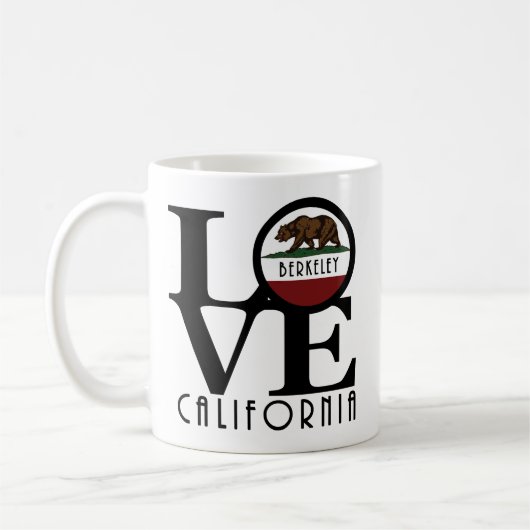 LOVE Berkeley California 11oz Koffiemok (Links)