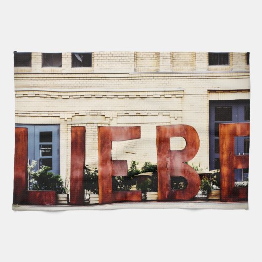 Love Berlin, Germany Travel Souvenir  Theedoek (Horizontaal)