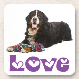 Love Bernese Berghond Puppy Honden Onderzetter Set