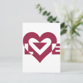 Love Berry Paars Briefkaart (Staand voorkant)