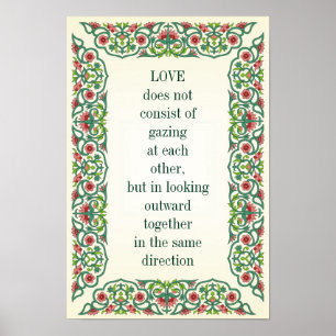 LOVE bestaat niet uit het naar elkaar luisteren; Poster