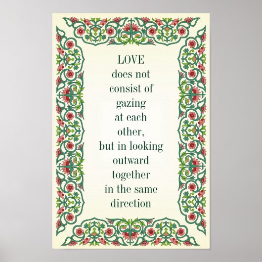 LOVE bestaat niet uit het naar elkaar luisteren; Poster (Voorkant)