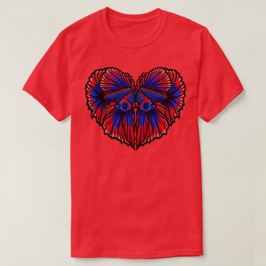 Love Betta Aquarium Siamese Fighting Fish Keeping T-shirt (Design voorkant)
