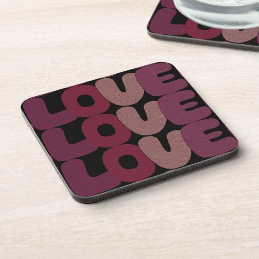 Love Beverage Coaster Bier Onderzetter (Linkerzijde)