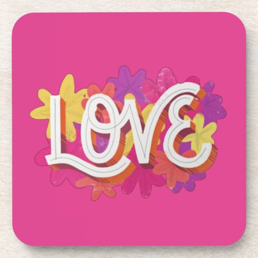 LOVE Beverage Coaster Bier Onderzetter (Voorkant)