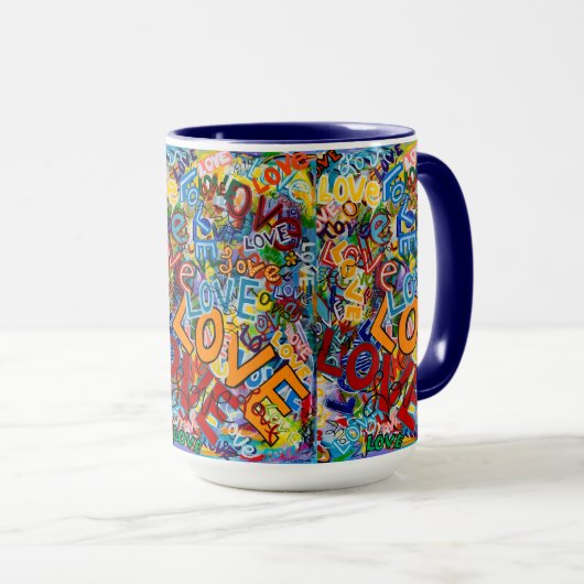 "Love" Beverage Mok (Voorkant rechts)