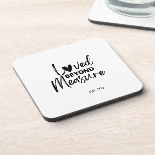 Love beyond measure Eph 3:19 Bier Onderzetter (Linkerzijde)