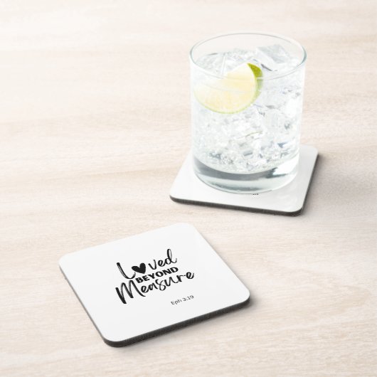 Love beyond measure Eph 3:19 Bier Onderzetter (Rechterzijde)