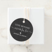 Love Beyond Measure Gift Label, Wedding, Chalkboar Bedankjes Labels (In situ)