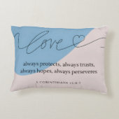 Love Bible Verse Accent Kussen (Achterkant)