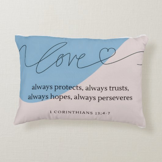 Love Bible Verse Accent Kussen (Achterkant)