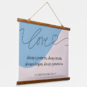 Love Bible Verse Hangend Wandkleed (Gebogen)