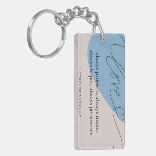 Love Bible Verse Sleutelhanger (Voorkant Links)