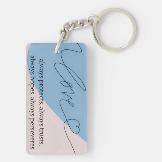 Love Bible Verse Sleutelhanger (achterkant)