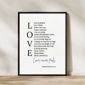 Love Bible Verse Wall Art Poster