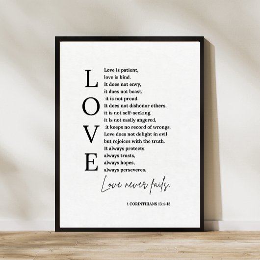 Love Bible Verse Wall Art Poster