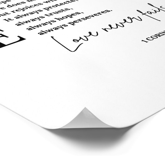 Love Bible Verse Wall Art Poster (Hoek)