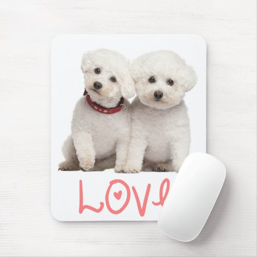 Love Bichon Frise Puppy Dog Computer Mousepad Muismat (Met muis)