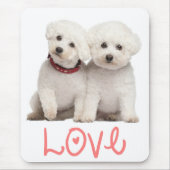 Love Bichon Frise Puppy Dog Computer Mousepad Muismat (Voorkant)