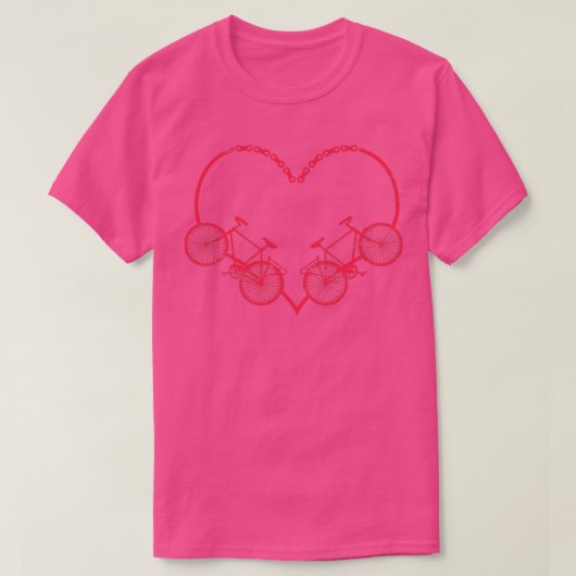 Love Bicycle Heart Cycling T-shirt (Design voorkant)