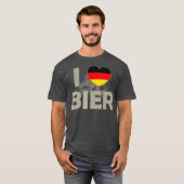 Love Bier Beer Germany Deutschland Flag T-shirt (Voorkant volledig)