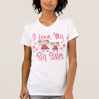 Love Big Sister Pink Girls T-shirt