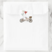 Love bike Mr. en mevrouw sticker (Tas)