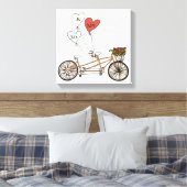 Love bike Mr & Mrs wrapped canvas (Insitu (Slaapkamer))