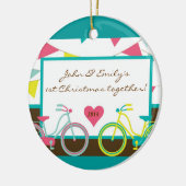Love Bike Teen Couple Personalized Name Ornament (Links)