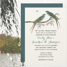 Love Bird Blauw Groen Bos Wilgenlaan Bruiloft