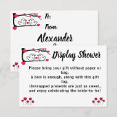 Love Bird Display Bridal Wedding Shower Informatiekaartje (Voorkant / Achterkant)