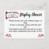 Love Bird Display Bridal Wedding Shower Informatiekaartje (Voorkant)
