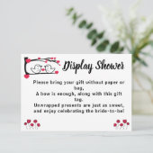 Love Bird Display Bridal Wedding Shower Informatiekaartje (Staand voorkant)
